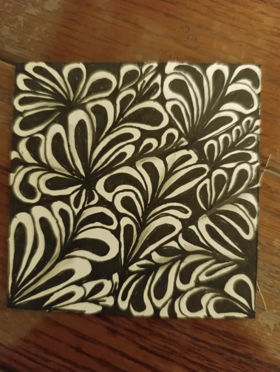  tuile pour zentangle 9/9cm ou dessin méditatif dans le cadre de l'art-thérapie 