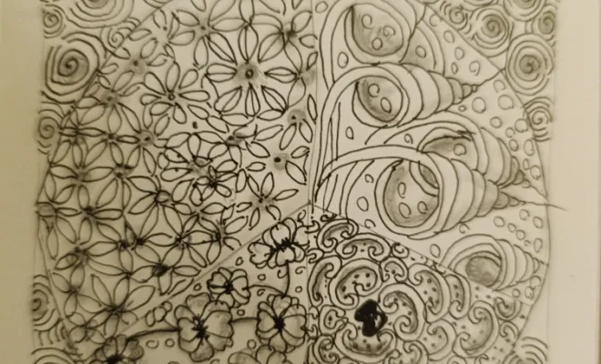 dessin méditatif, une soirée brouillone avec besoin de déposer l'émotion